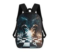 sinyumoney 3D Chess Titans Clash of Titans Print Children Backpack for School Students Backpacks Schoolbag Shoulder Book Bags 17inch
