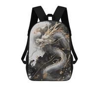 sinyumoney 3D Chinese Dragon Printing Daypacks Kids Casual Backpack Knapsack High Capacity Rucksack Travel Laptop Book Bag 17inch