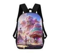sinyumoney 3D Cloud Fantasy Circus Print Children Backpack for School Students Backpacks Schoolbag Shoulder Book Bags 17inch