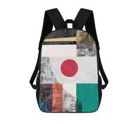 sinyumoney 3D Collage A8 School Backpack Student Casual Backpack For Kid's Children's Daypack Bookbag Hiking Sports Outdoor Work Travel Laptop Bag 17inch