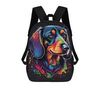 sinyumoney 3D Colorful Abstract Dog Art Print Children Backpack for School Students Backpacks Schoolbag Shoulder Book Bags 17inch