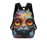 sinyumoney 3D Colorful Abstract Face Artwork -1 Kid's Backpack Waterproof School Bag Bookbag Cute Rucksacks Fashion Casual Schoolbag for Kids for Girl Boy School 17inch