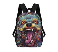 sinyumoney 3D Colorful Bear Portrait -4 Print Children Backpack for School Students Backpacks Schoolbag Shoulder Book Bags 17inch