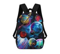 sinyumoney 3D Colorful Cosmic Planets-4 Kid's Backpack Waterproof School Bag Bookbag Cute Rucksacks Fashion Casual Schoolbag for Kids for Girl Boy School 17inch