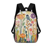 sinyumoney 3D Colorful Garden Birds Painting Print Children Backpack for School Students Backpacks Schoolbag Shoulder Book Bags 17inch
