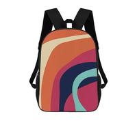 sinyumoney 3D Colorful Geometric 10 School Backpack Student Casual Backpack For Kid's Children's Daypack Bookbag Hiking Sports Outdoor Work Travel Laptop Bag 17inch