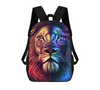sinyumoney 3D Colorful Lion Portrait -12 Kid's Backpack Waterproof School Bag Bookbag Cute Rucksacks Fashion Casual Schoolbag for Kids for Girl Boy School 17inch