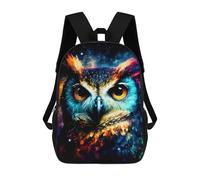 sinyumoney 3D Colorful Owl Artwork-3 Kid's Backpack Waterproof School Bag Bookbag Cute Rucksacks Fashion Casual Schoolbag for Kids for Girl Boy School 17inch
