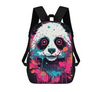 sinyumoney 3D Colorful Panda Artwork Kid's Backpack Waterproof School Bag Bookbag Cute Rucksacks Fashion Casual Schoolbag for Kids for Girl Boy School 17inch