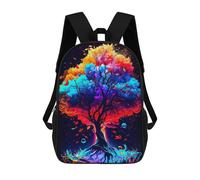 sinyumoney 3D Colorful Tree of Life -4 Print Children Backpack for School Students Backpacks Schoolbag Shoulder Book Bags 17inch