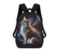 sinyumoney 3D Corgi in Space -5 17 Inch School Backpack Student Casual Backpack For Kid's Children's Daypack Bookbag Hiking Sports Outdoor Work Travel Laptop Bag