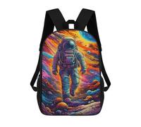 sinyumoney 3D Cosmic Astronaut Journey-6 Kid's Backpack Waterproof 17inch School Bag Cute Rucksacks Fashion Casual Schoolbag for Kids for Girl Boy School