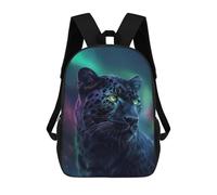 sinyumoney 3D Cosmic Black Leopard Kid's Backpack Waterproof 17inch School Bag Cute Rucksacks Fashion Casual Schoolbag for Kids for Girl Boy School
