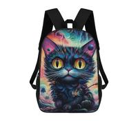 sinyumoney 3D Cosmic Cat Dreamscape-5 Kid's Backpack Waterproof School Bag Bookbag Cute Rucksacks Fashion Casual Schoolbag for Kids for Girl Boy School 17inch
