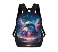 sinyumoney 3D Cosmic Eagle 17 Inch School Backpack Student Casual Backpack For Kid's Children's Daypack Bookbag Hiking Sports Outdoor Work Travel Laptop Bag