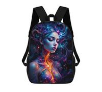 sinyumoney 3D Cosmic Flame Woman Kid's Backpack Waterproof School Bag Bookbag Cute Rucksacks Fashion Casual Schoolbag for Kids for Girl Boy School 17inch