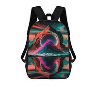 sinyumoney 3D Cosmic Gateway Reflections School Backpack Student Casual Backpack For Kid's Children's Daypack Bookbag Hiking Sports Outdoor Work Travel Laptop Bag 17inch
