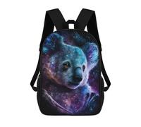 sinyumoney 3D Cosmic Koala Art Print-9 Kid's Backpack Waterproof 17inch School Bag Cute Rucksacks Fashion Casual Schoolbag for Kids for Girl Boy School