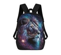 sinyumoney 3D Cosmic Lion Art Print-20 17 Inch School Backpack Student Casual Backpack For Kid's Children's Daypack Bookbag Hiking Sports Outdoor Work Travel Laptop Bag