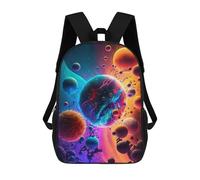 sinyumoney 3D Cosmic Spheres Print Children Backpack for School Students Backpacks Schoolbag Shoulder Book Bags 17inch