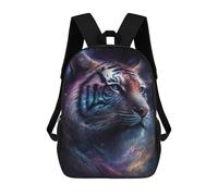 sinyumoney 3D Cosmic Tiger Portrait-36 17 Inch School Backpack Student Casual Backpack For Kid's Children's Daypack Bookbag Hiking Sports Outdoor Work Travel Laptop Bag