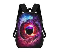 sinyumoney 3D Cosmic Vortex Portal Kid's Backpack Waterproof School Bag Bookbag Cute Rucksacks Fashion Casual Schoolbag for Kids for Girl Boy School 17inch