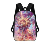 sinyumoney 3D Cosmic Whirlwind Celestial Dance Kid's Backpack Waterproof School Bag Bookbag Cute Rucksacks Fashion Casual Schoolbag for Kids for Girl Boy School 17inch