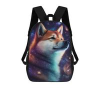 sinyumoney 3D Cosmic Wolf Portrait-1 Kid's Backpack Waterproof School Bag Bookbag Cute Rucksacks Fashion Casual Schoolbag for Kids for Girl Boy School 17inch