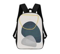 sinyumoney 3D Curved Figures 02 School Backpack Student Casual Backpack For Kid's Children's Daypack Bookbag Hiking Sports Outdoor Work Travel Laptop Bag 17inch