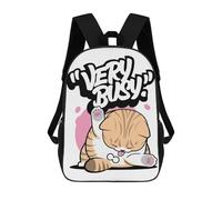 sinyumoney 3D Cute Cat Meme Funny School Backpack Student Casual Backpack For Kid's Children's Daypack Bookbag Hiking Sports Outdoor Work Travel Laptop Bag 17inch