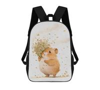 sinyumoney 3D Cute Hamster 17 Inch School Backpack Student Casual Backpack For Kid's Children's Daypack Bookbag Hiking Sports Outdoor Work Travel Laptop Bag