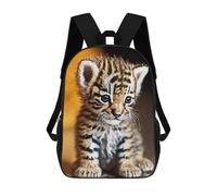 sinyumoney 3D Cute Tiger Printing Daypacks Kids Casual Backpack Knapsack High Capacity Rucksack Travel Laptop Book Bag 17inch