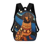 sinyumoney 3D Dachshund Dog 01 Tribal Kid's Backpack Waterproof School Bag Bookbag Cute Rucksacks Fashion Casual Schoolbag for Kids for Girl Boy School 17inch