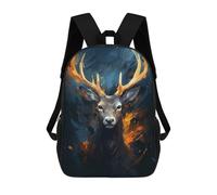 sinyumoney 3D Deer Fantasy 17 Inch School Backpack Student Casual Backpack For Kid's Children's Daypack Bookbag Hiking Sports Outdoor Work Travel Laptop Bag