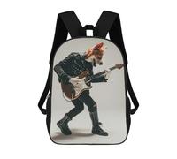 sinyumoney 3D Dingo Guitar Kid's Backpack Waterproof School Bag Bookbag Cute Rucksacks Fashion Casual Schoolbag for Kids for Girl Boy School 17inch