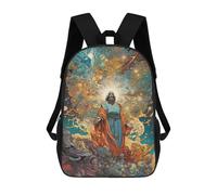 sinyumoney 3D Divine Creation A Cosmic Vision Print Children Backpack for School Students Backpacks Schoolbag Shoulder Book Bags 17inch