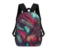 sinyumoney 3D Dragon Armor Fantasy Artwork-6 Kid's Backpack Waterproof 17inch School Bag Cute Rucksacks Fashion Casual Schoolbag for Kids for Girl Boy School