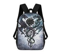 sinyumoney 3D Dragon Rose Alchemy Carta Print Children Backpack for School Students Backpacks Schoolbag Shoulder Book Bags 17inch