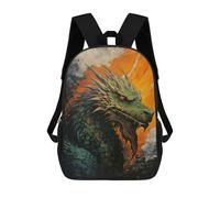 sinyumoney 3D Dragon School Backpack Student Casual Backpack For Kid's Children's Daypack Bookbag Hiking Sports Outdoor Work Travel Laptop Bag 17inch