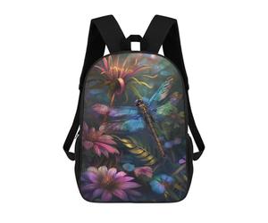 sinyumoney 3D Dragonflys Magic Kid's Backpack Waterproof 17inch School Bag Cute Rucksacks Fashion Casual Schoolbag for Kids for Girl Boy School