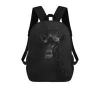 sinyumoney 3D Dystopian Giraffe Portrait Kid's Backpack Waterproof 17inch School Bag Cute Rucksacks Fashion Casual Schoolbag for Kids for Girl Boy School