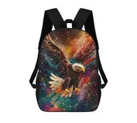 sinyumoney 3D Eagle Art Print, Abstract Painting Kid's Backpack Waterproof School Bag Bookbag Cute Rucksacks Fashion Casual Schoolbag for Kids for Girl Boy School 17inch