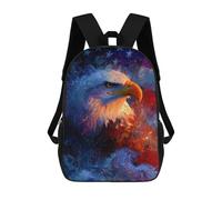 sinyumoney 3D Eagle Flag Art Print-1 Kid's Backpack Waterproof 17inch School Bag Cute Rucksacks Fashion Casual Schoolbag for Kids for Girl Boy School