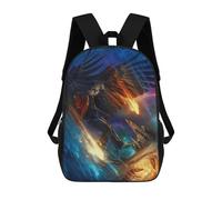 sinyumoney 3D Eagle-Man in Cosmic Storm Print Children Backpack for School Students Backpacks Schoolbag Shoulder Book Bags 17inch