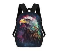 sinyumoney 3D Eagle Painting Printing Daypacks Kids Casual Backpack Knapsack High Capacity Rucksack Travel Laptop Book Bag 17inch