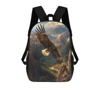 sinyumoney 3D Eagles Canyon Flight School Backpack Student Casual Backpack For Kid's Children's Daypack Bookbag Hiking Sports Outdoor Work Travel Laptop Bag 17inch