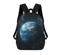 sinyumoney 3D Earth from Space Kid's Backpack Waterproof 17inch School Bag Cute Rucksacks Fashion Casual Schoolbag for Kids for Girl Boy School