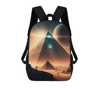 sinyumoney 3D Egyptian Pyramids Printing Daypacks Kids Casual Backpack Knapsack High Capacity Rucksack Travel Laptop Book Bag 17inch