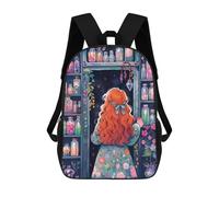 sinyumoney 3D Enchanted Apothecary Print Children Backpack for School Students Backpacks Schoolbag Shoulder Book Bags 17inch