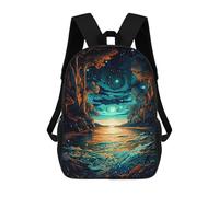 sinyumoney 3D Enchanted Forest Reflections -1 Print Children Backpack for School Students Backpacks Schoolbag Shoulder Book Bags 17inch
